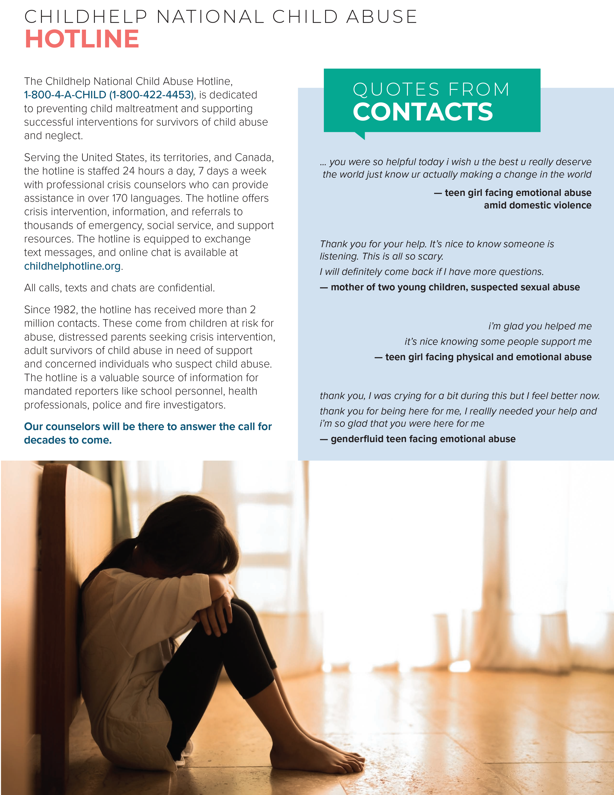Childhelp National Child Abuse Hotline 2020 Impact Report
