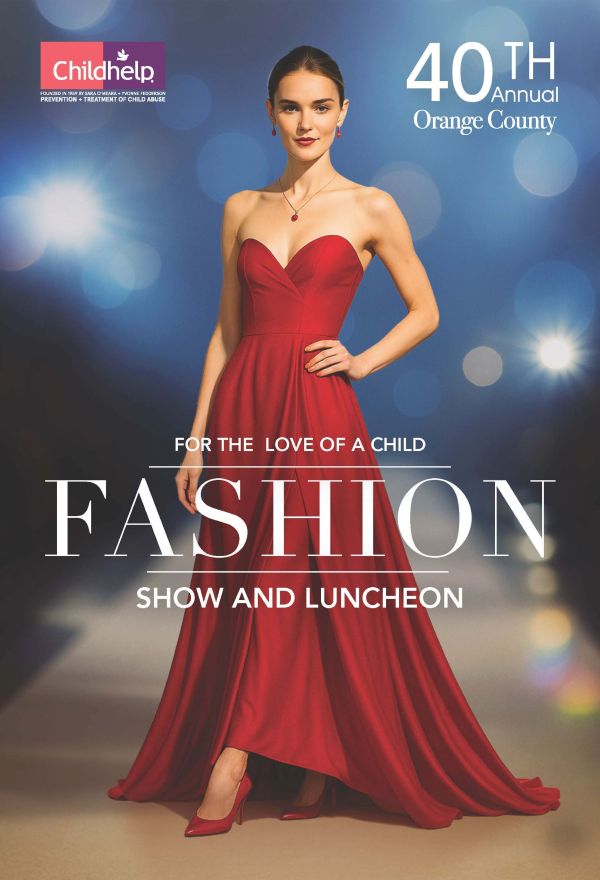 For the Love of a Child Fashion Show Model in Red Dress